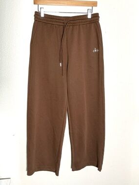 Alo Yoga Accolade Straight Leg Sweatpant Espresso Size Large